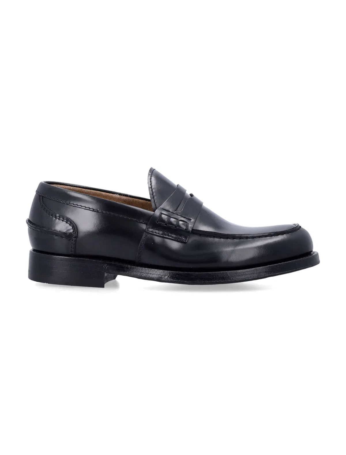 Green George Polished Leather Loafers