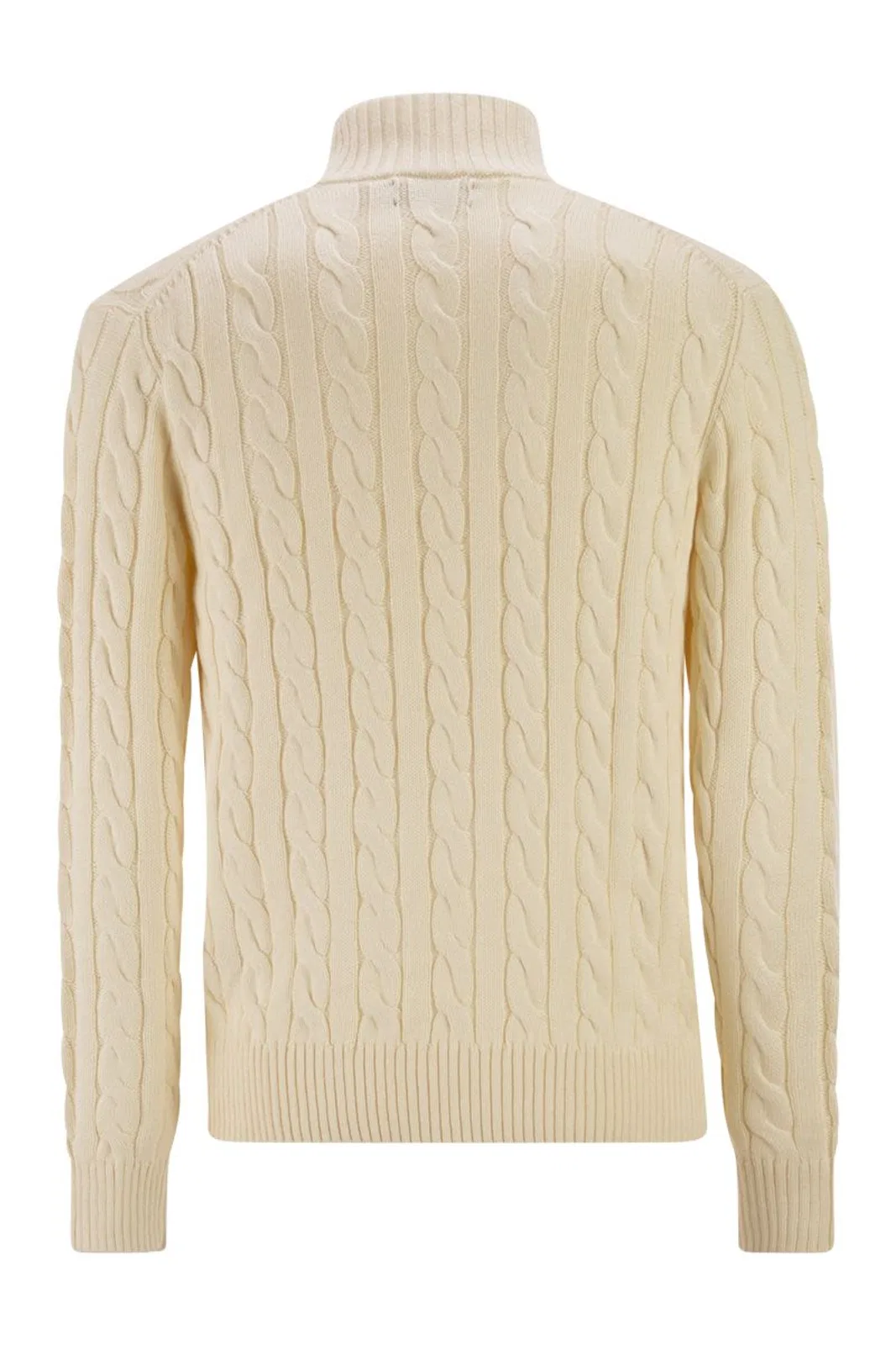 Polo Ralph Lauren Cotton Cable Knit Jumper With Zip Fasten
