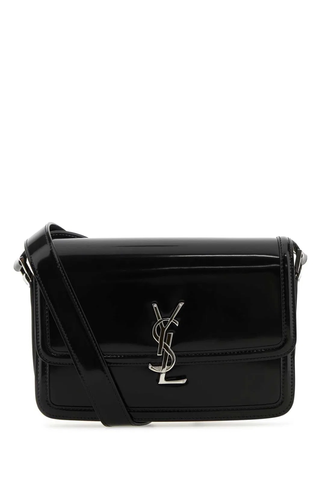 Saint Laurent Black Leather Solferino Medium Crossbody