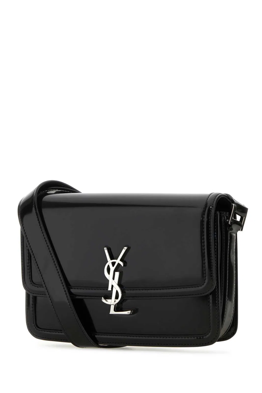 Saint Laurent Black Leather Solferino Medium Crossbody