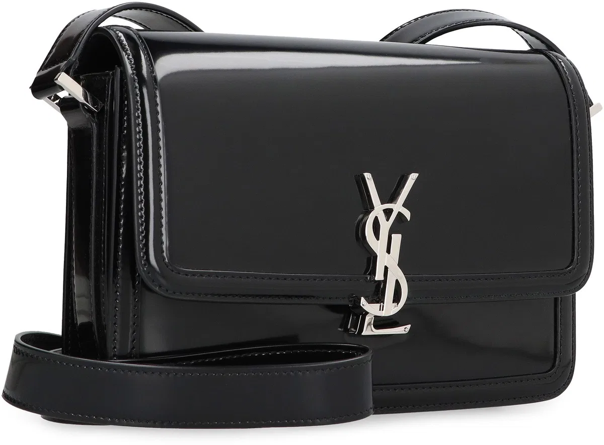 Saint Laurent Black Leather Solferino Medium Crossbody