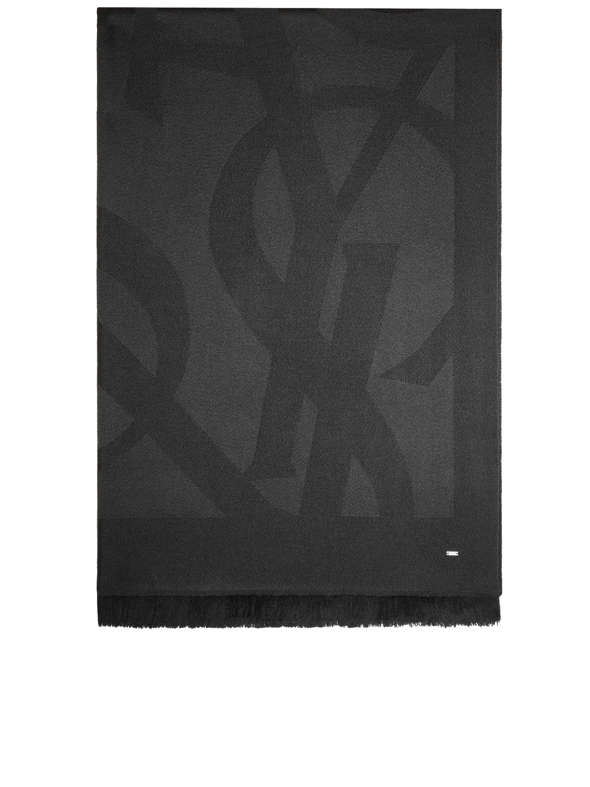 Saint Laurent Black Wool Scarf Ysl