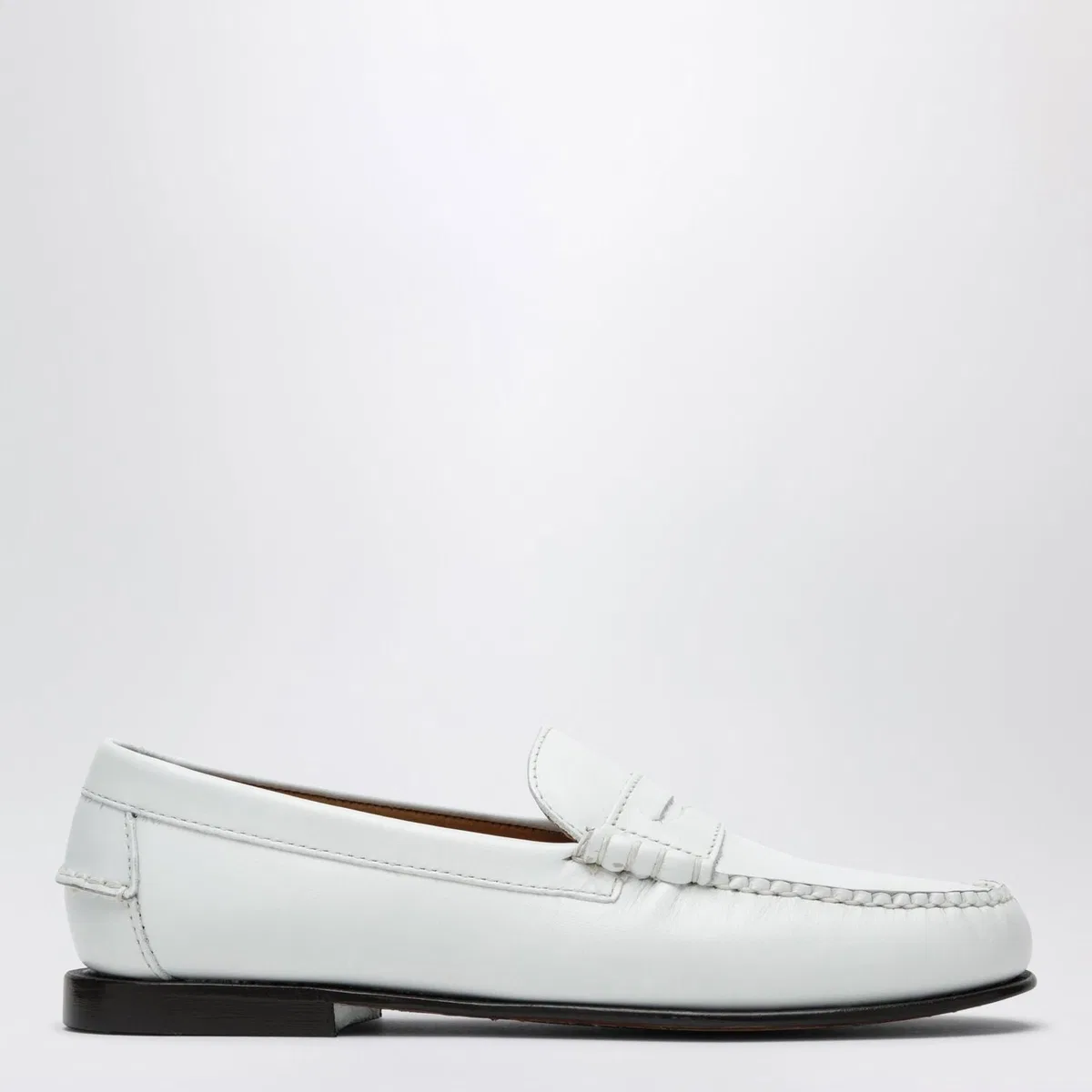 Sebago Danielle White Leather Loafers