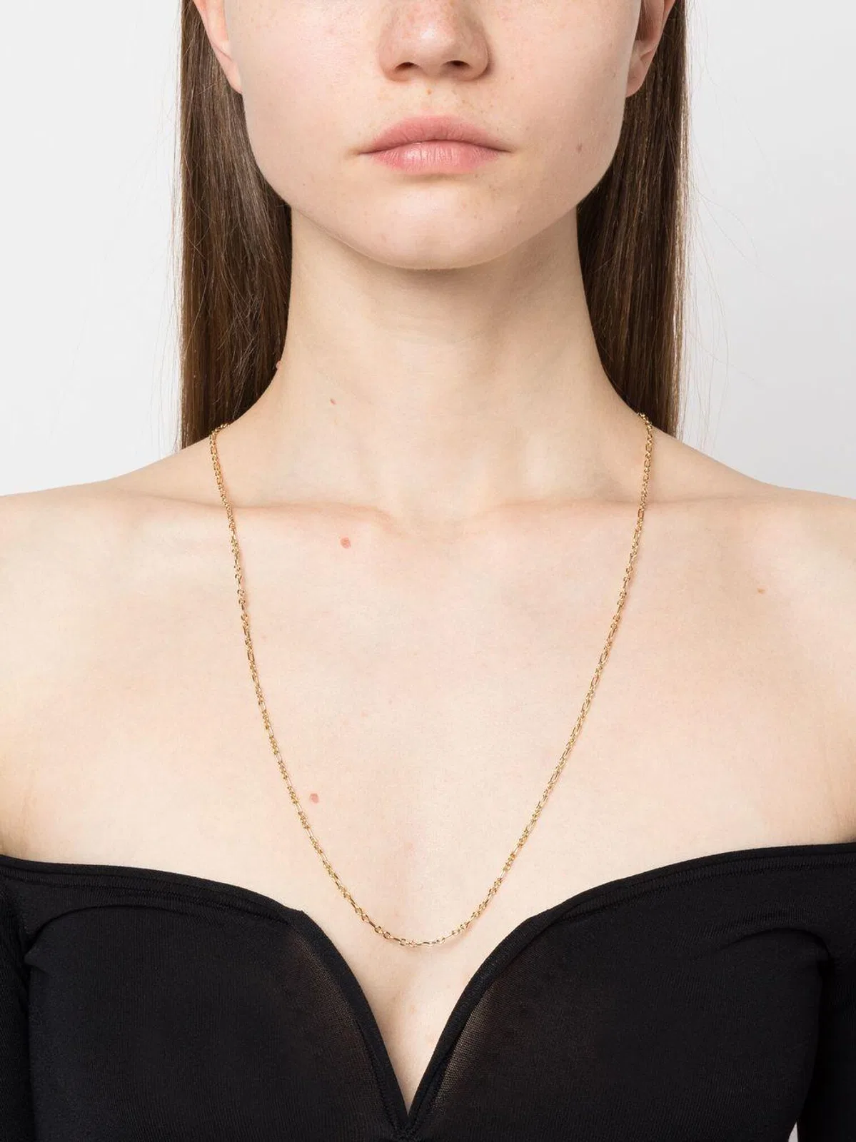 Saint Laurent Long Parallel Chain Necklace
