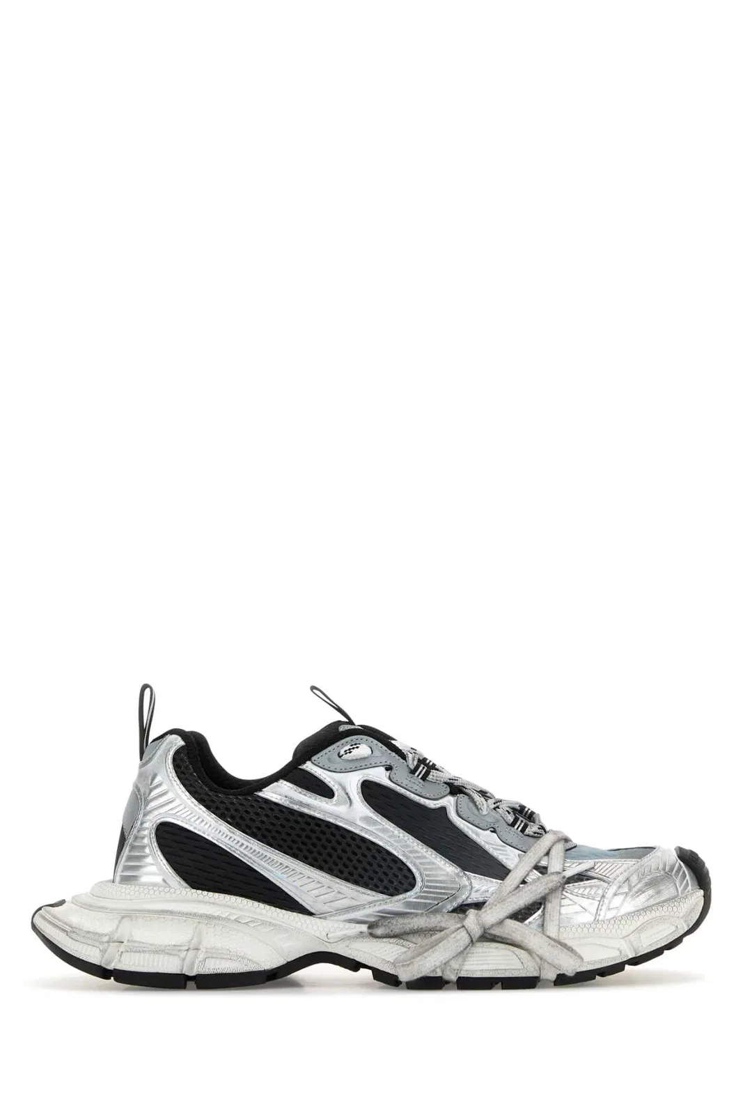 Balenciaga Silver Black Polyurethane Sneakers