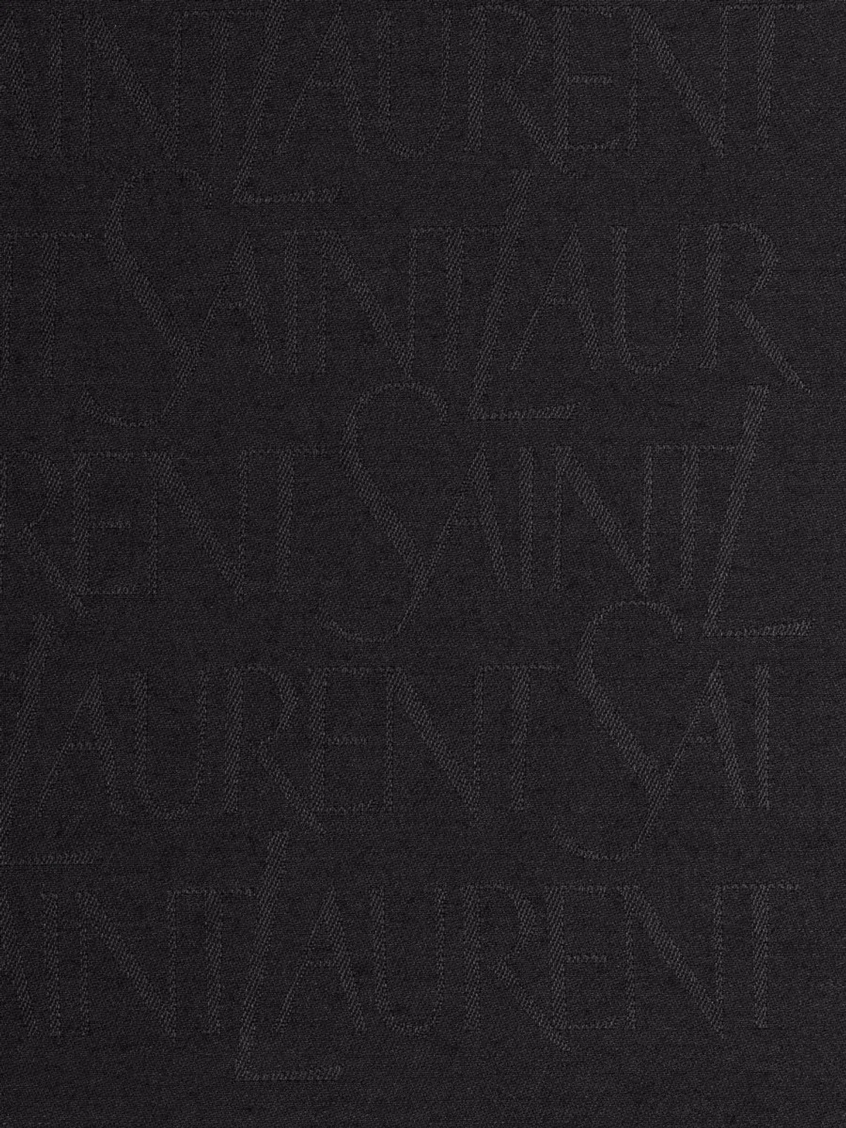 Saint Laurent Black Silk Jacquard Scarf