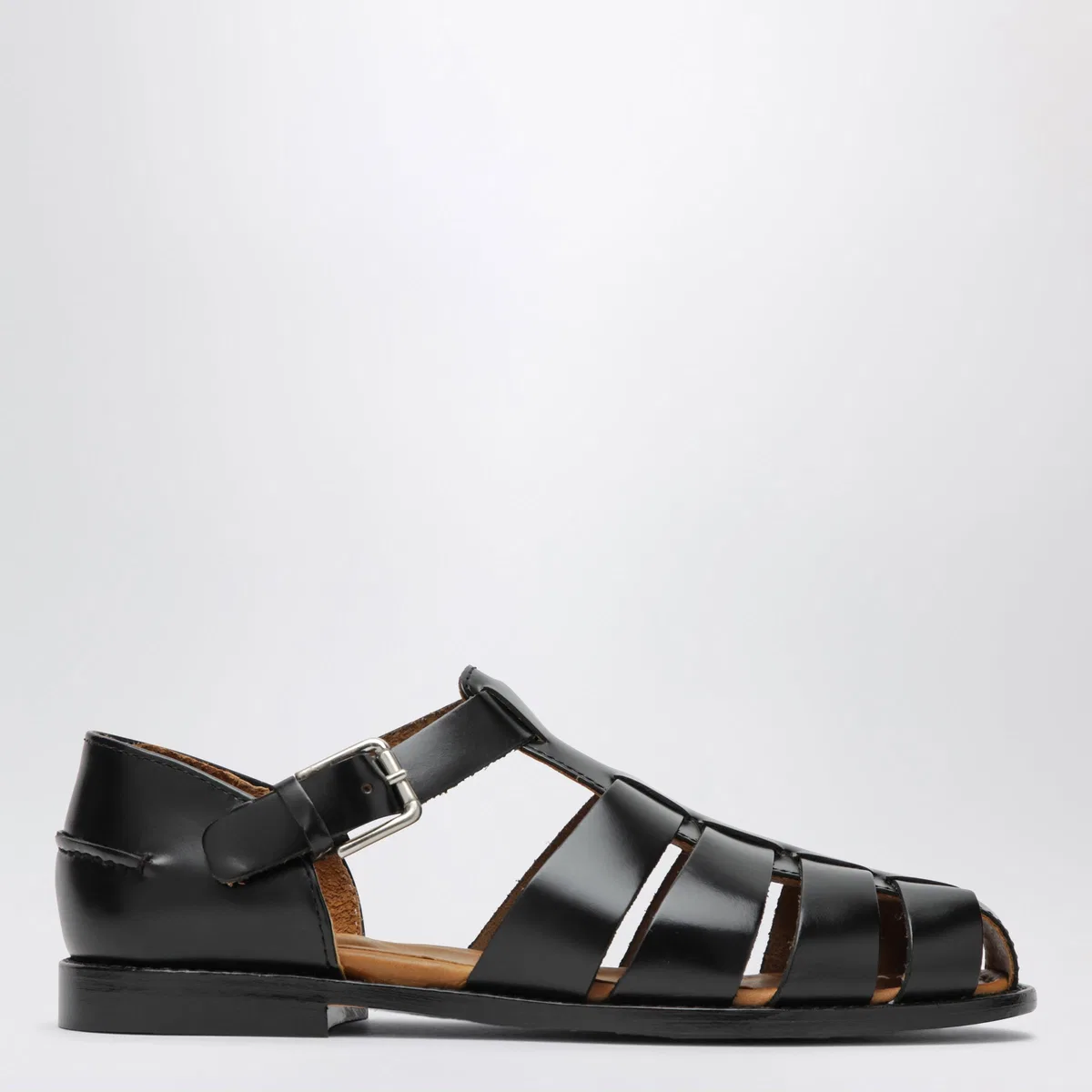 Sebago Gurkha Tale Black Leather Sandals