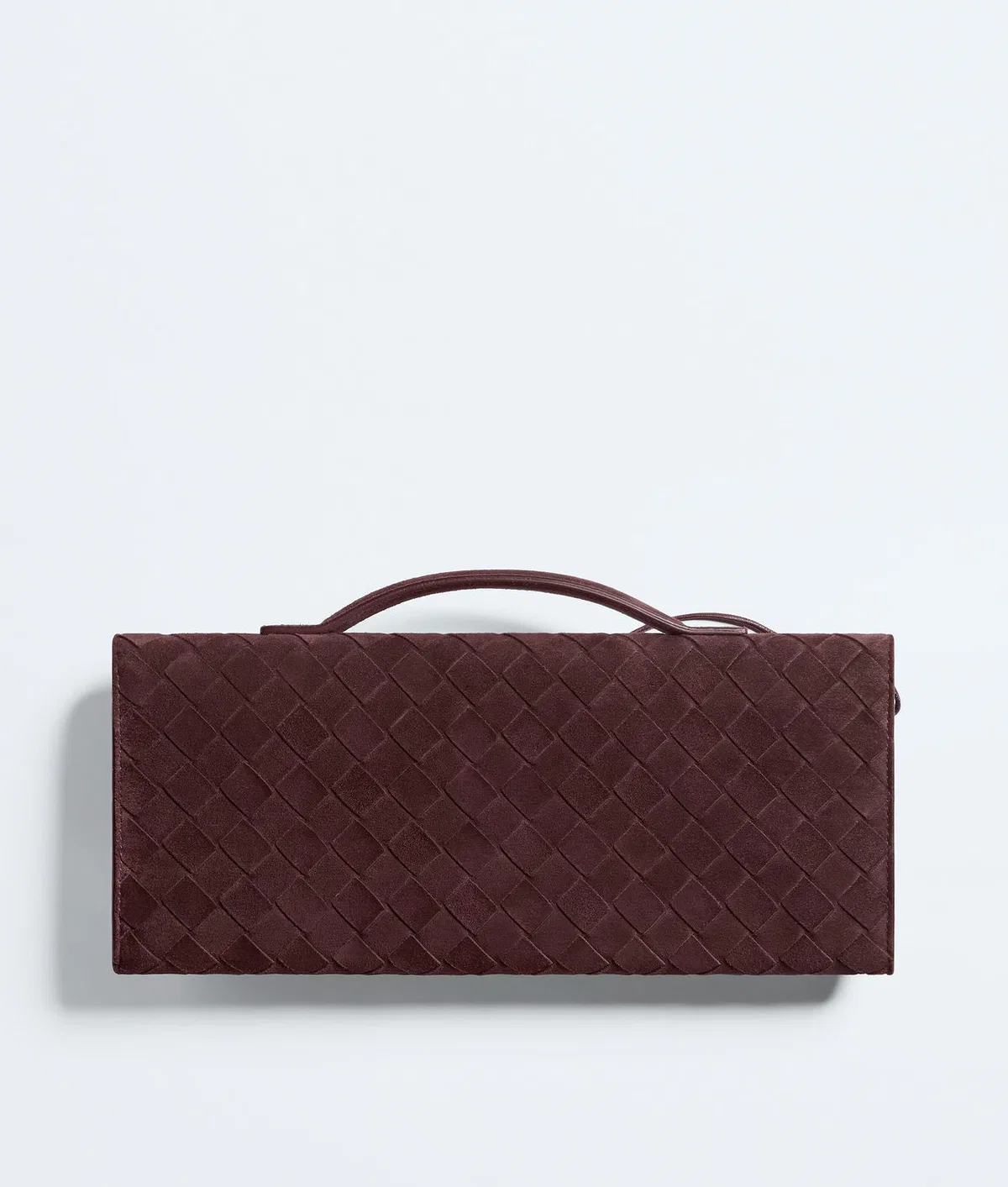Bottega Veneta Intrecciato Suede Top Handle Pouch