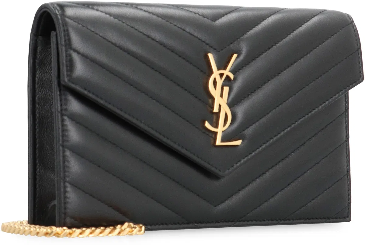 Saint Laurent Cassandre Envelope Chain Wallet