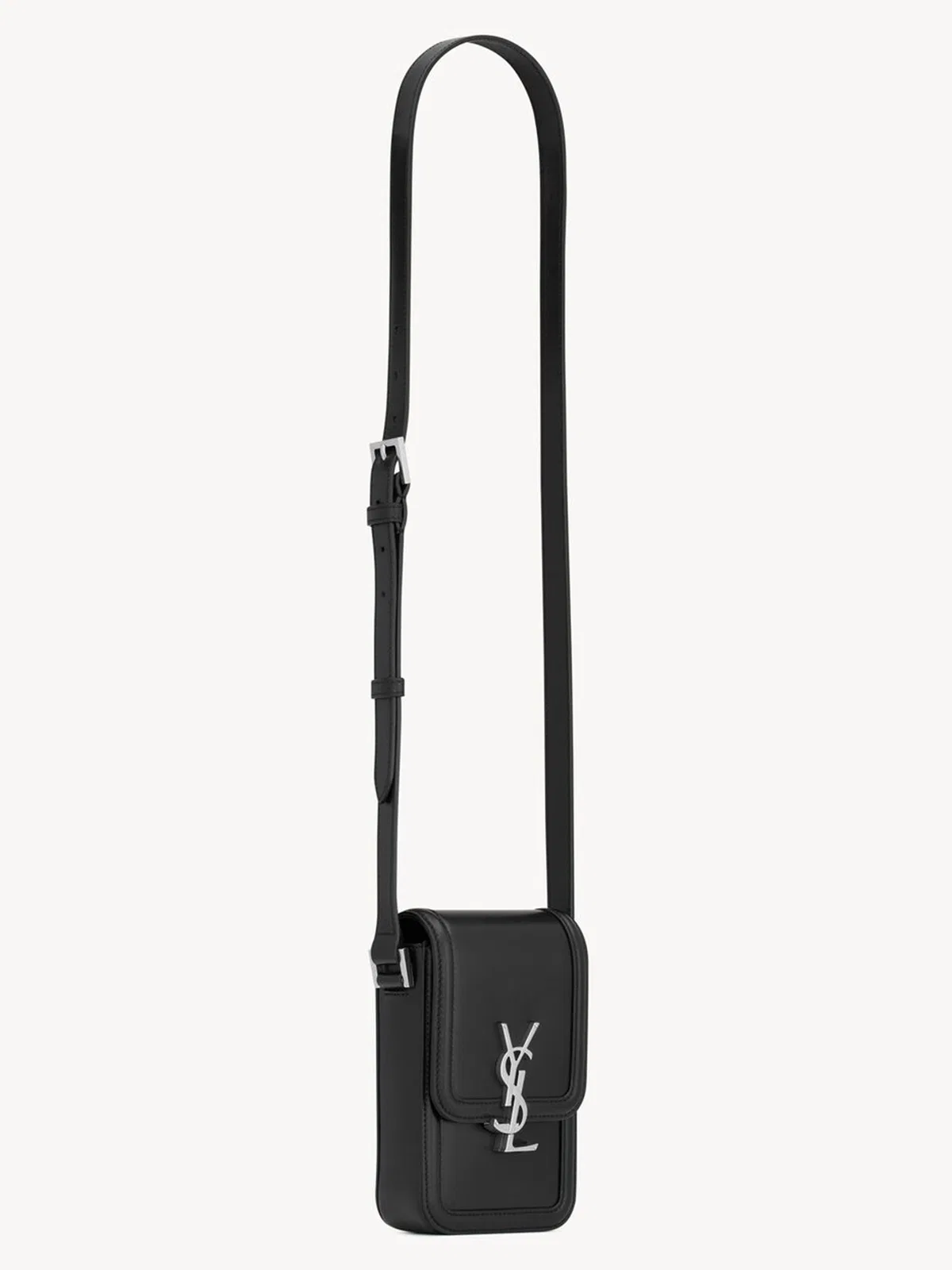 Saint Laurent Black Leather Phone Case