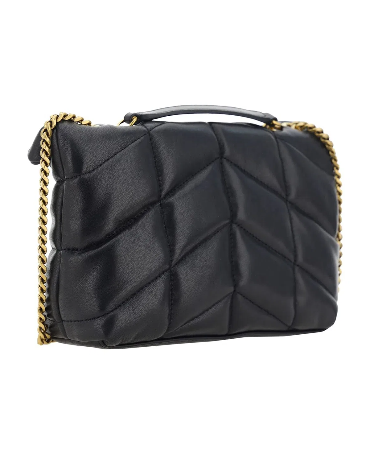 Saint Laurent Black Nappa Leather Puffer Toy Crossbody