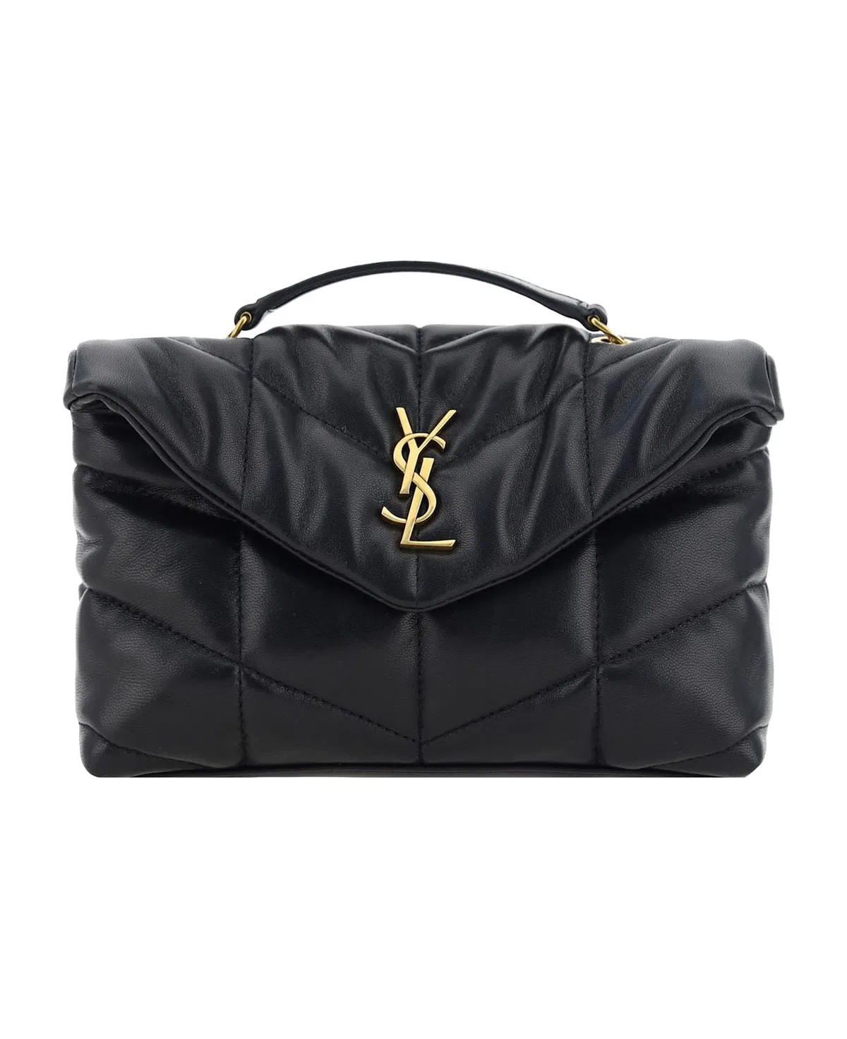 Saint Laurent Black Nappa Leather Puffer Toy Crossbody