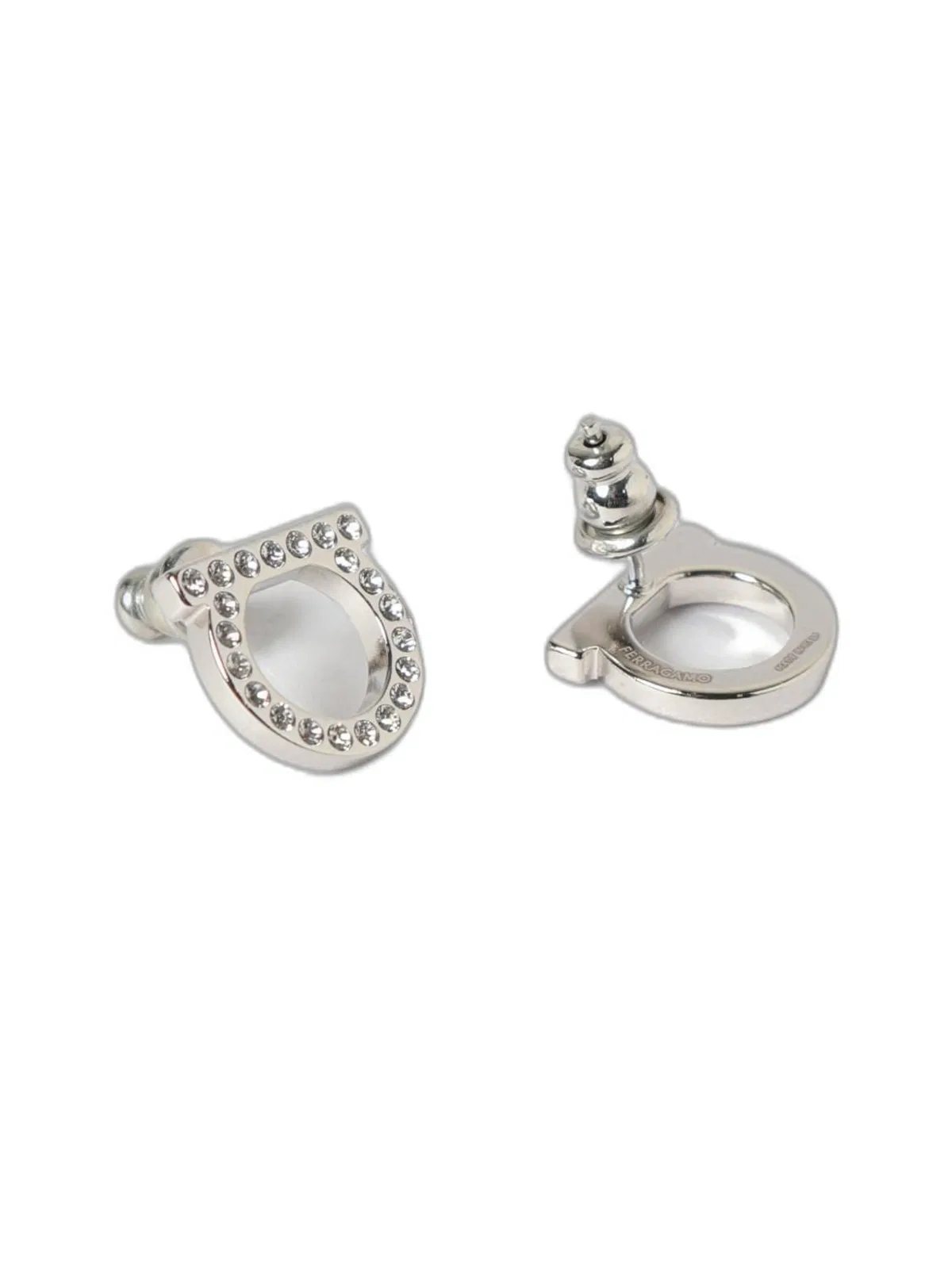 Ferragamo Gancini Crystal Earrings