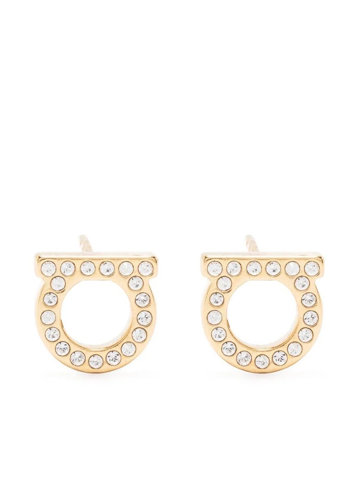 Ferragamo Gancini Crystal Earrings