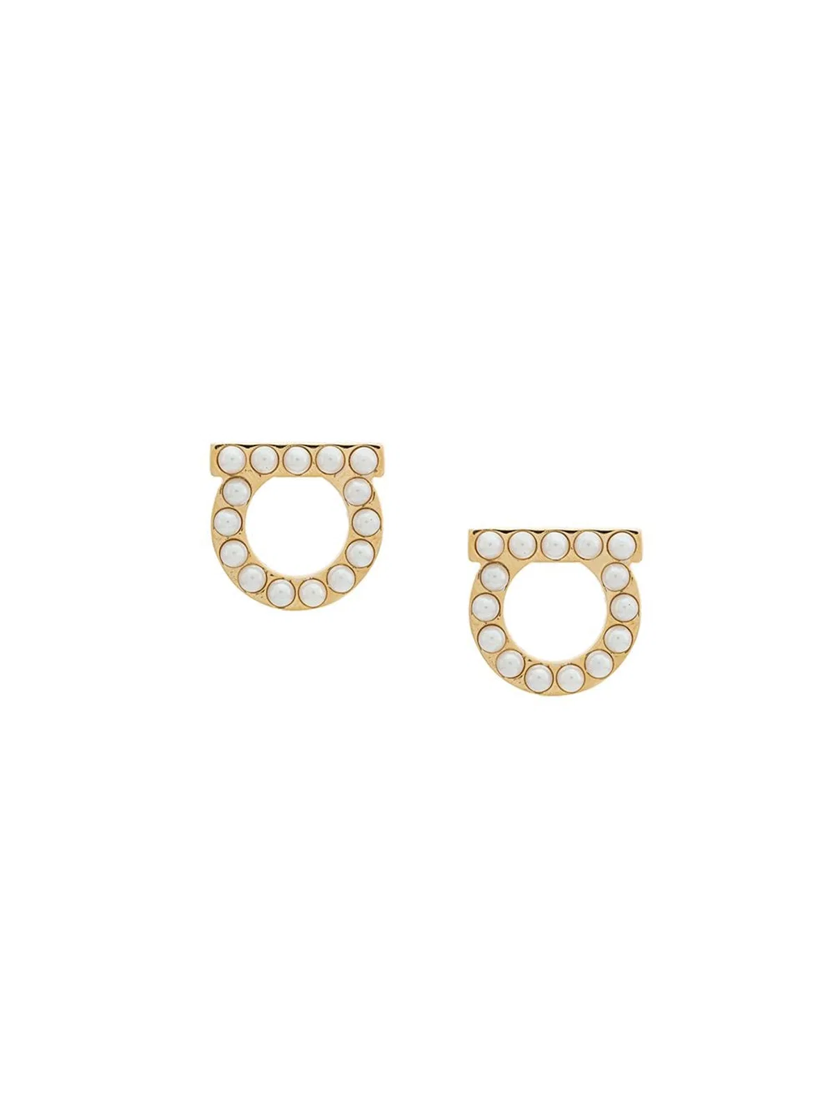 Ferragamo Gancini Pearls Earrings