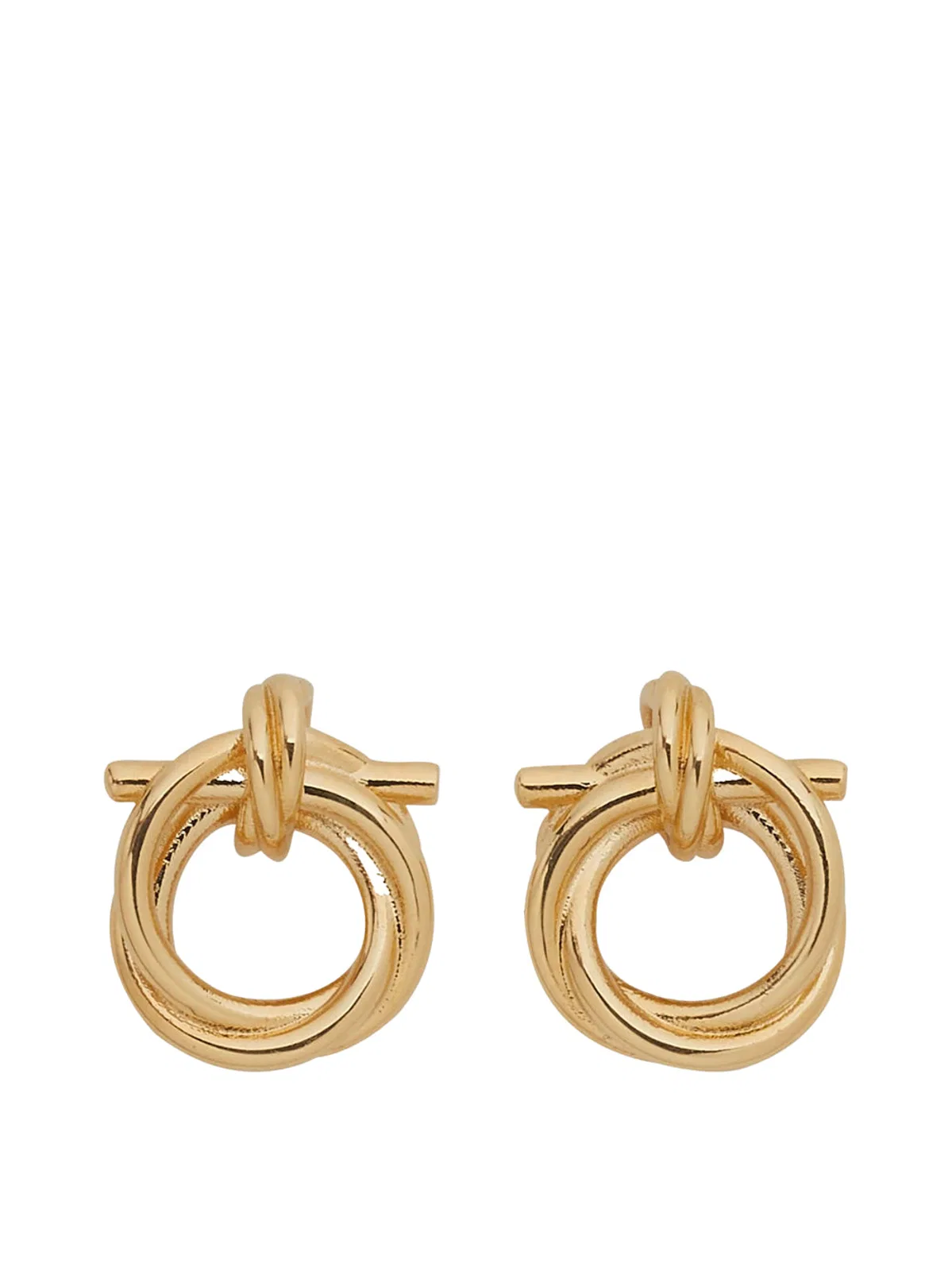 Ferragamo Gancini Torchon Earrings