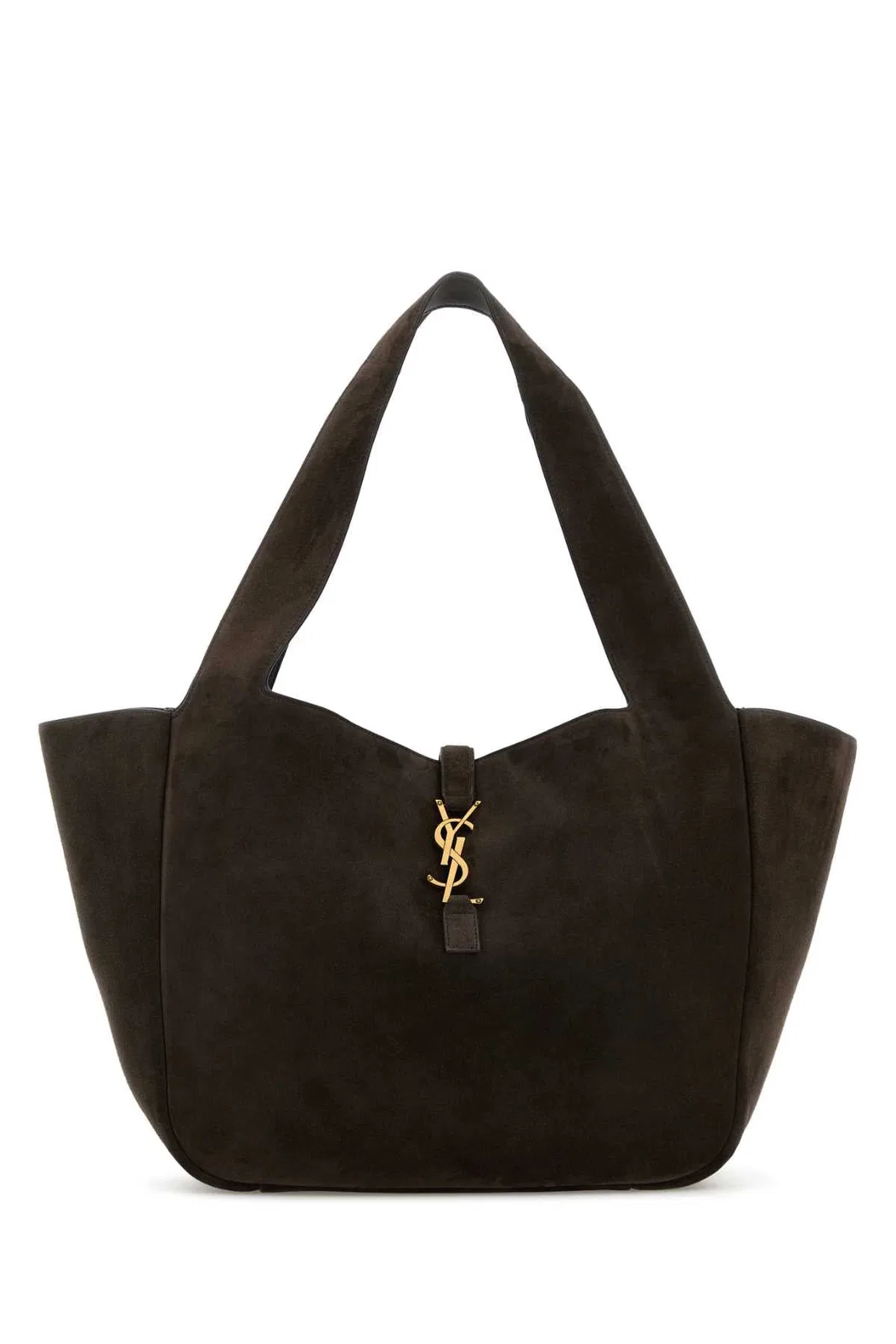 Saint Laurent Brown Suede Leather Le 5 Ã 7 Bea Shoppin