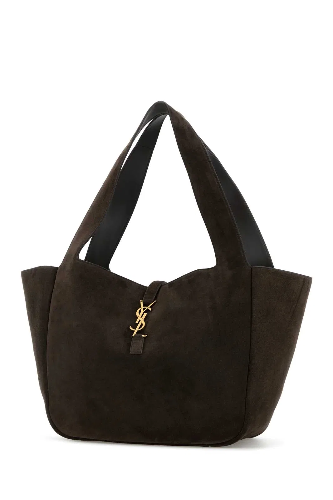 Saint Laurent Brown Suede Leather Le 5 Ã 7 Bea Shoppin