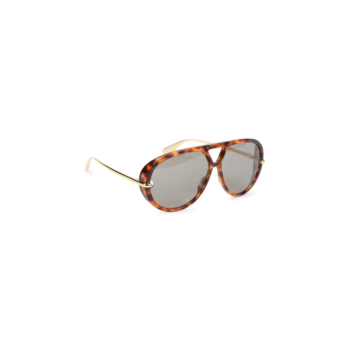 Bottega Veneta Havana Acetate Pilot Sunglasses