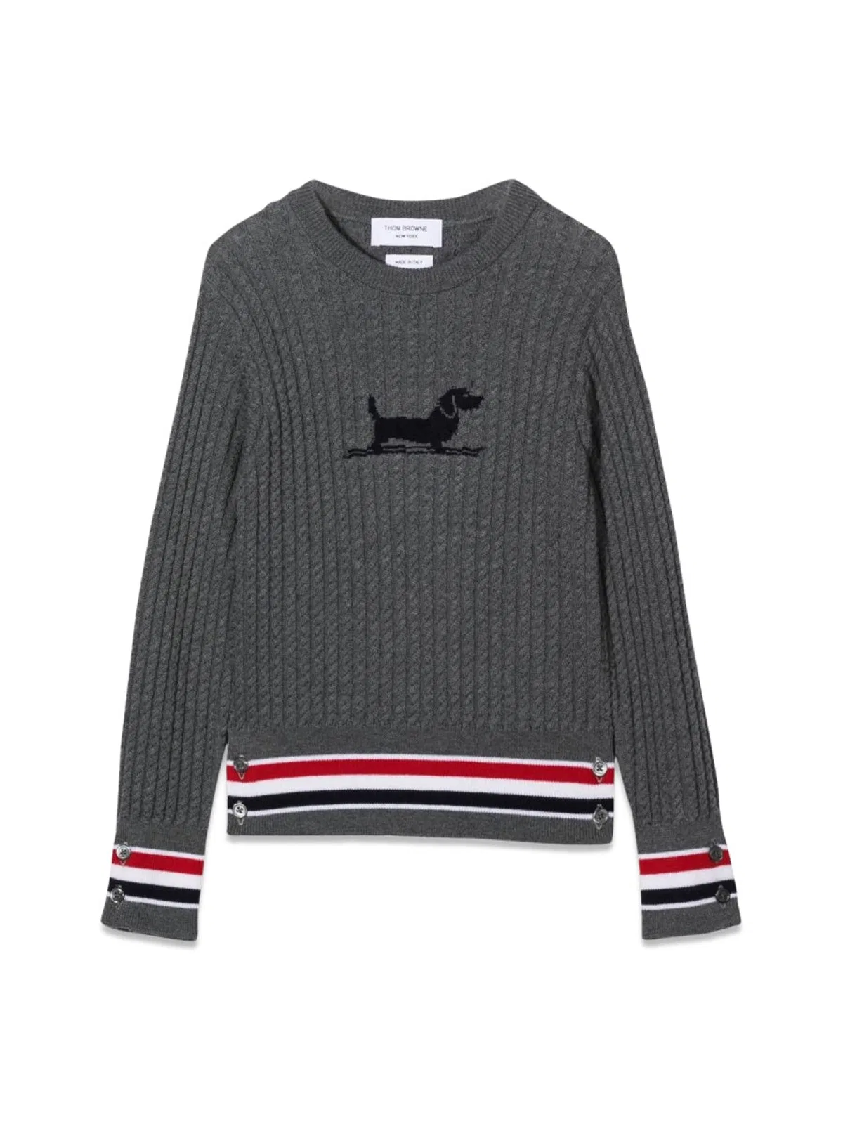 Thom Browne Baby Cable Crewneck Pullover
