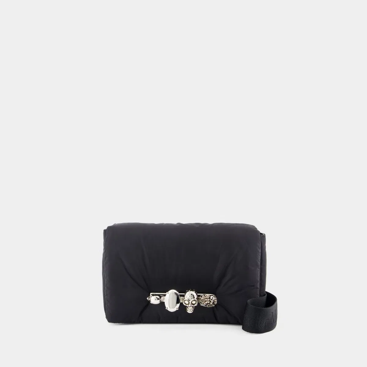 Alexander Mcqueen Black Nylon The Puffy Knuckle Belt Bag