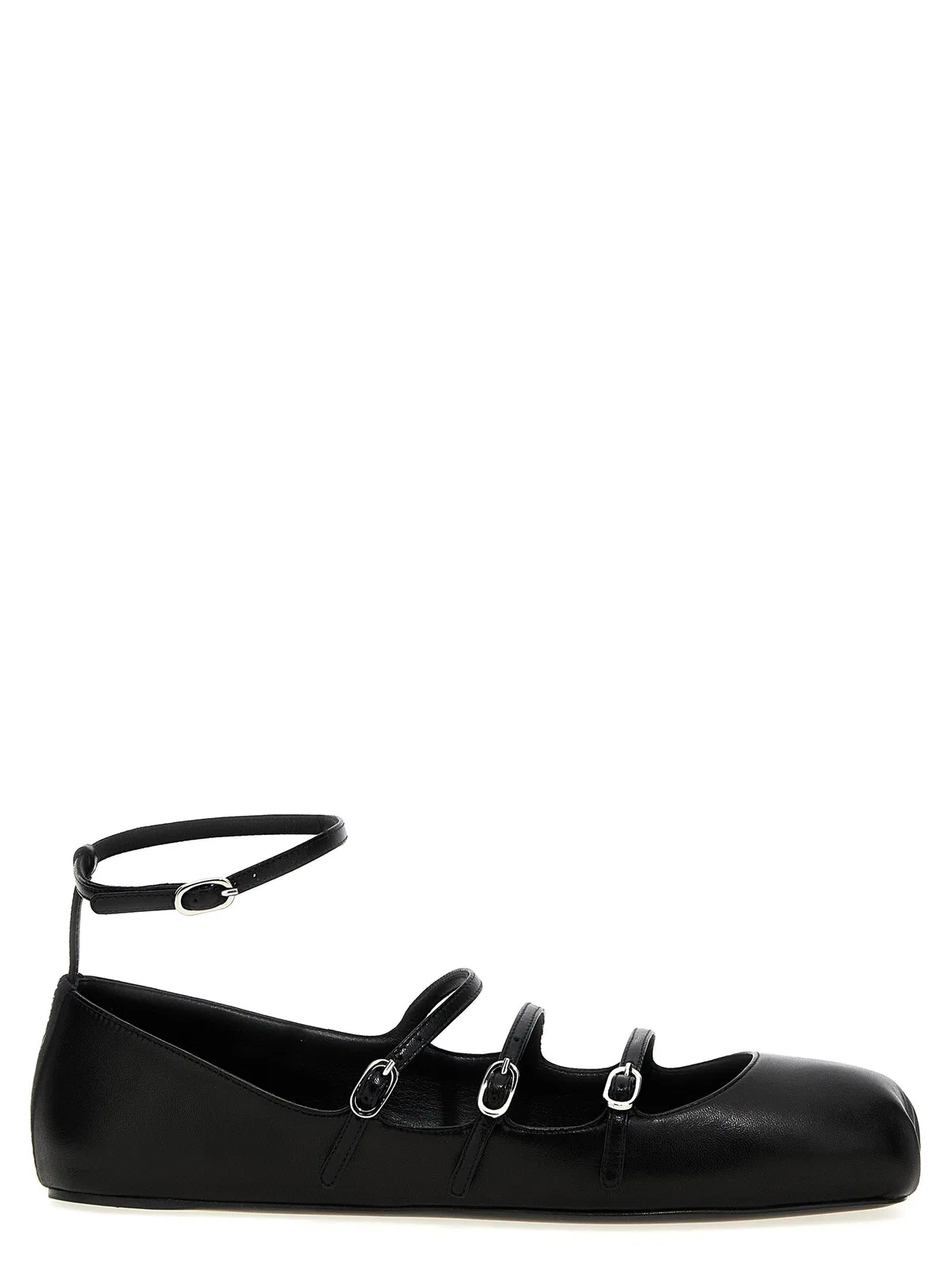 Mcqueen Leather Strap Ballet Flats