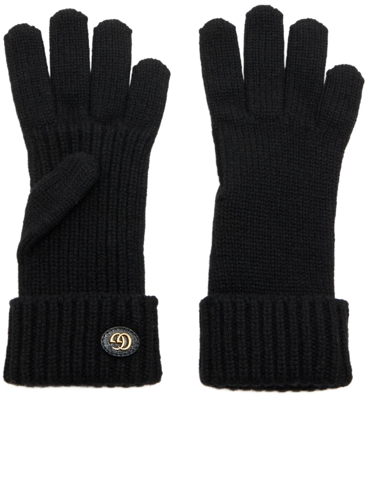 Gucci Black Cashmere Double G Gloves