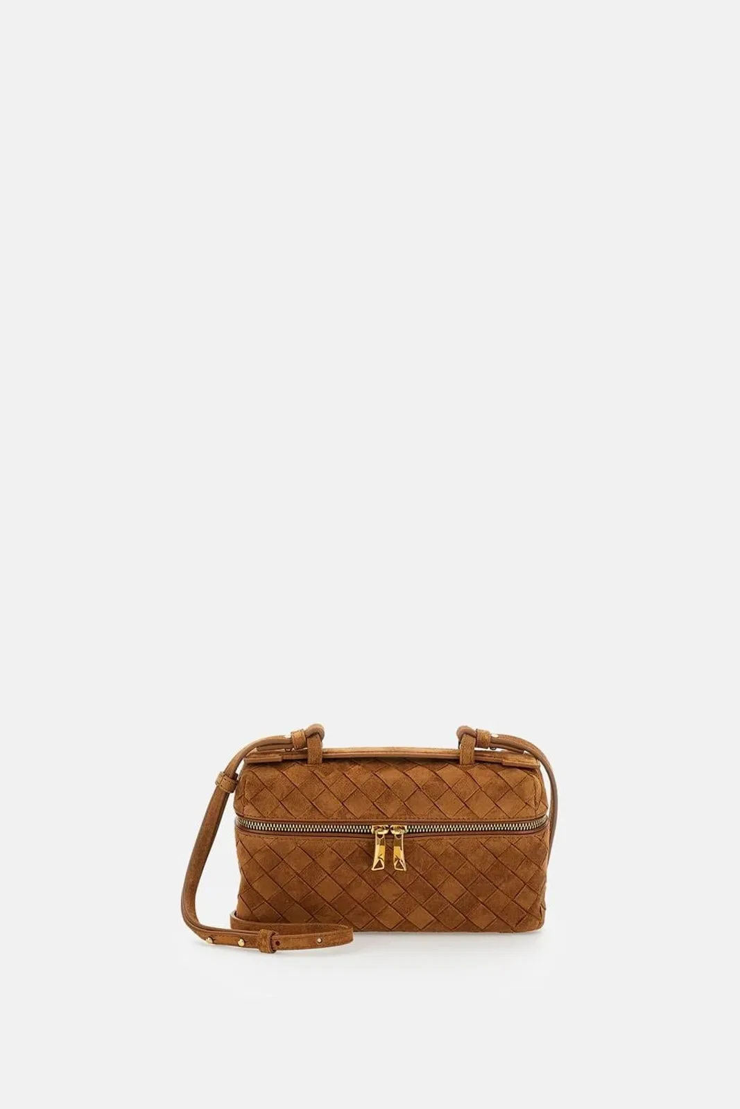 Bottega Veneta Amber Brown Calf Leather Bang Bang Suede