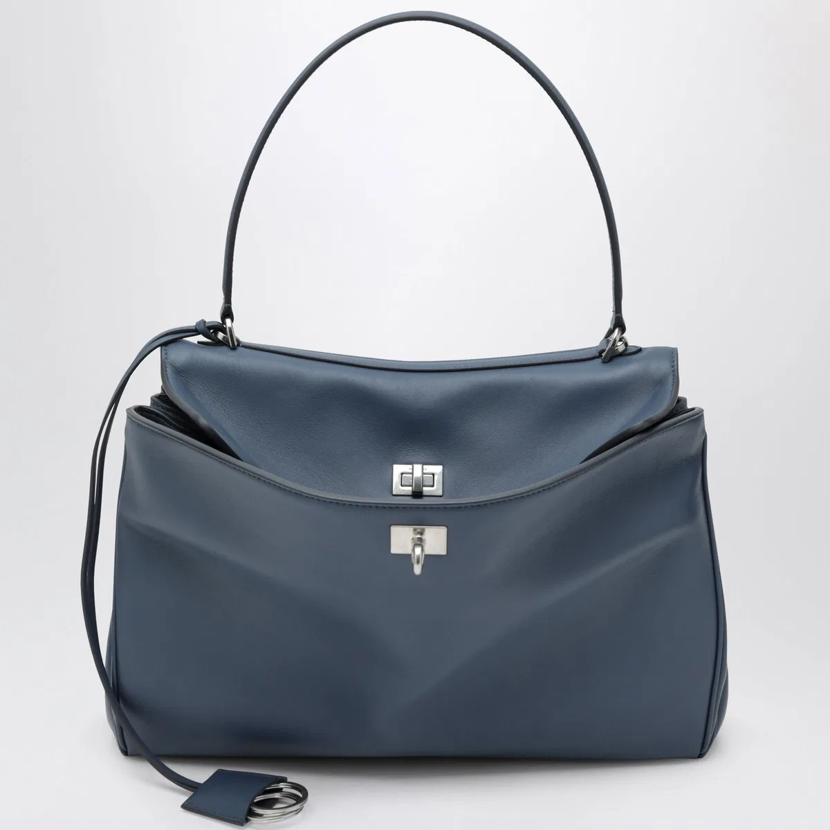 Balenciaga Rodeo Medium Light Blue Smooth Calfskin 