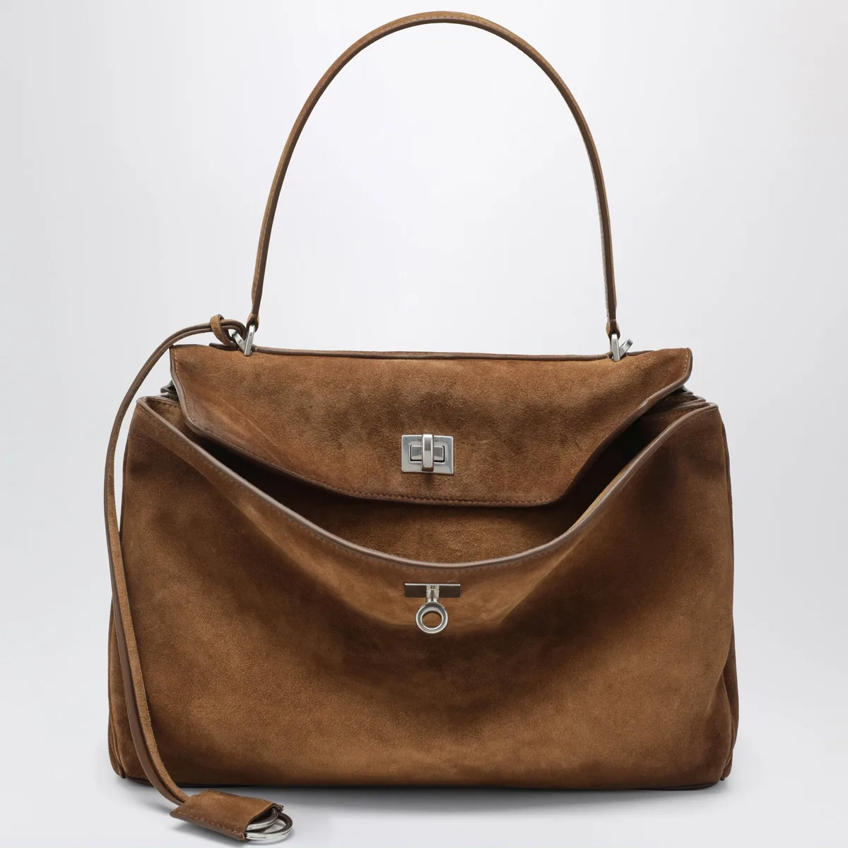 Balenciaga Rodeo Medium Beige Suede Bag