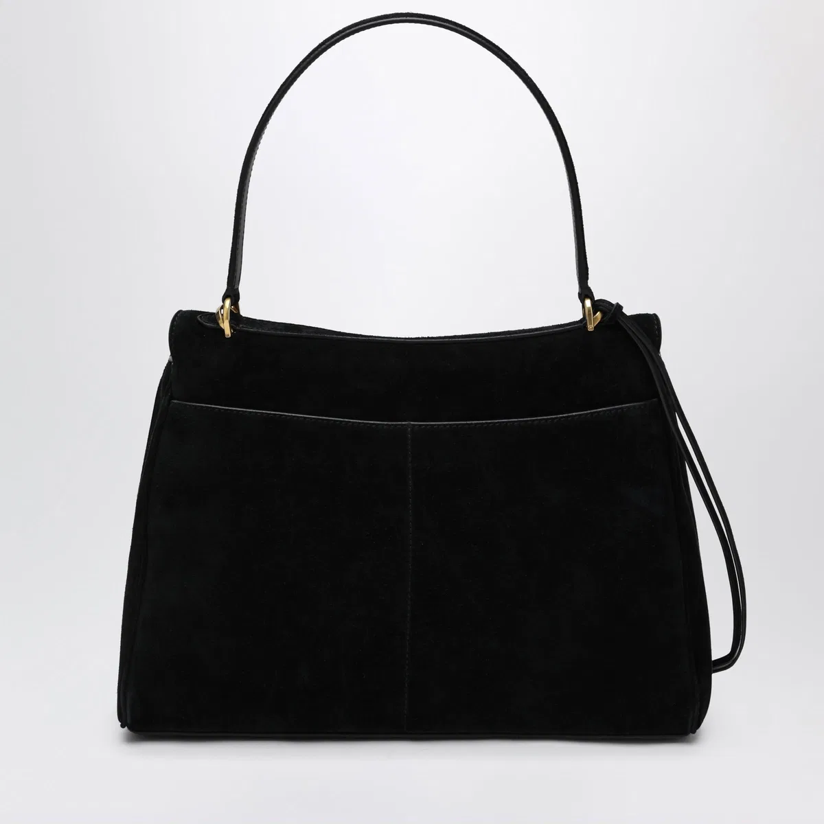 Balenciaga Medium Rodeo Bag In Suede Calfskin, Blac