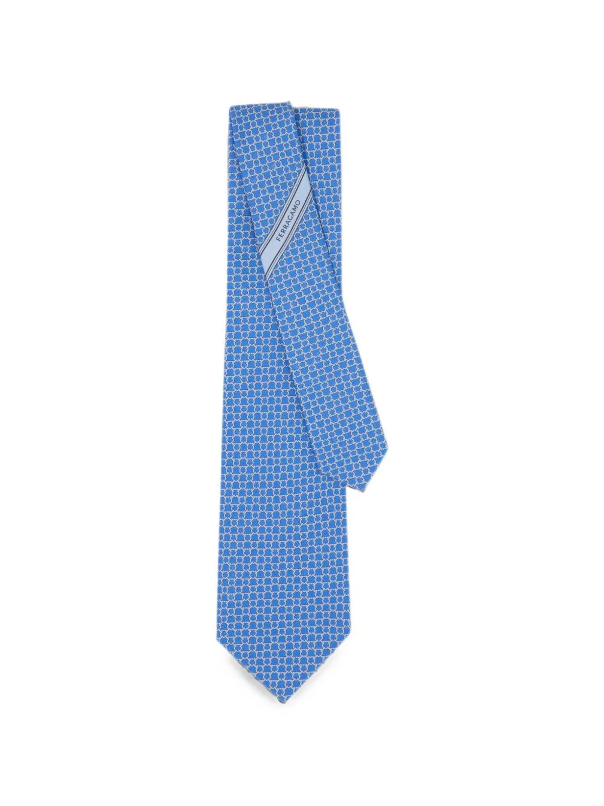 Ferragamo Blue Silk Tie
