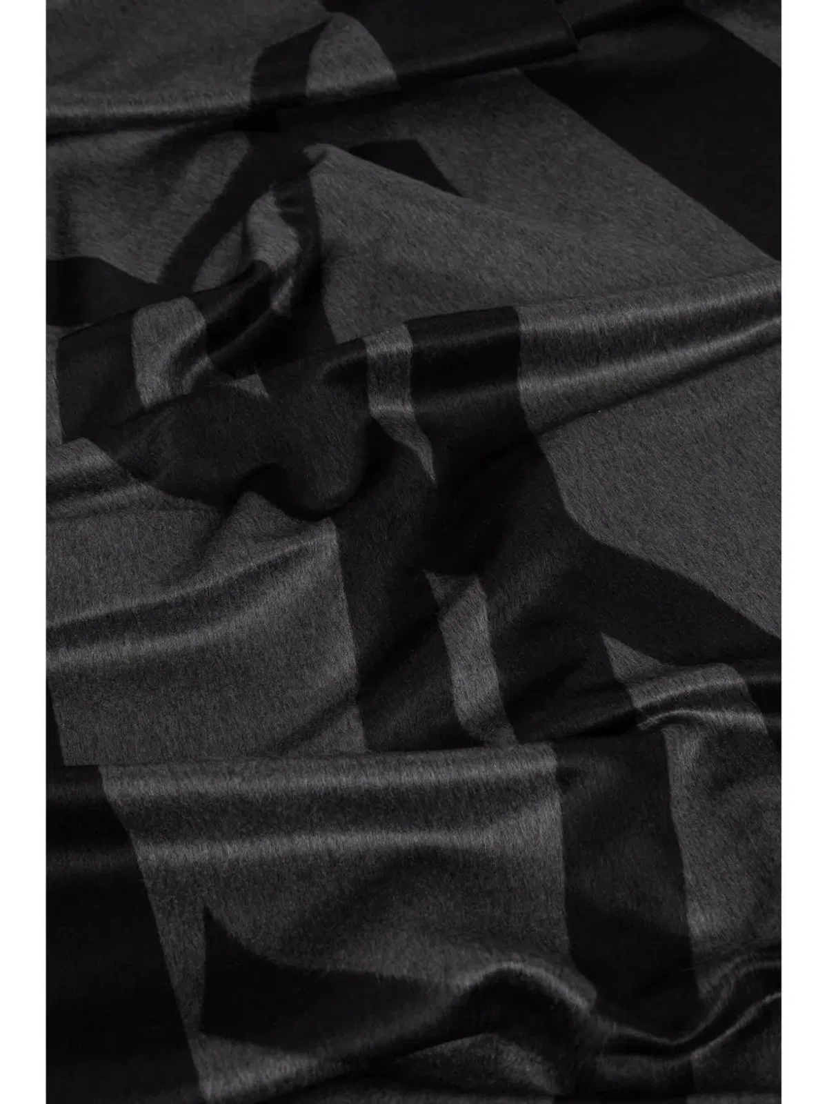 Saint Laurent Dark Grey Silk Scarf