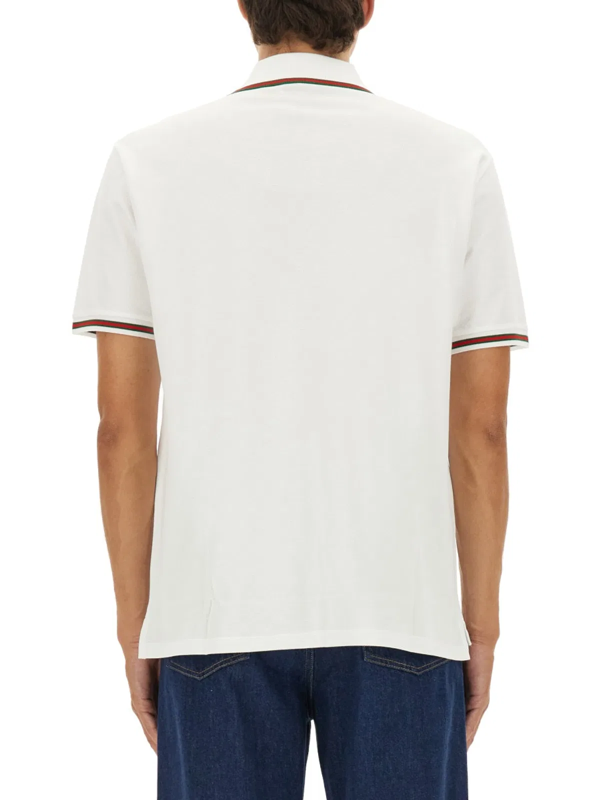 Gucci White Piquet Polo Shirt