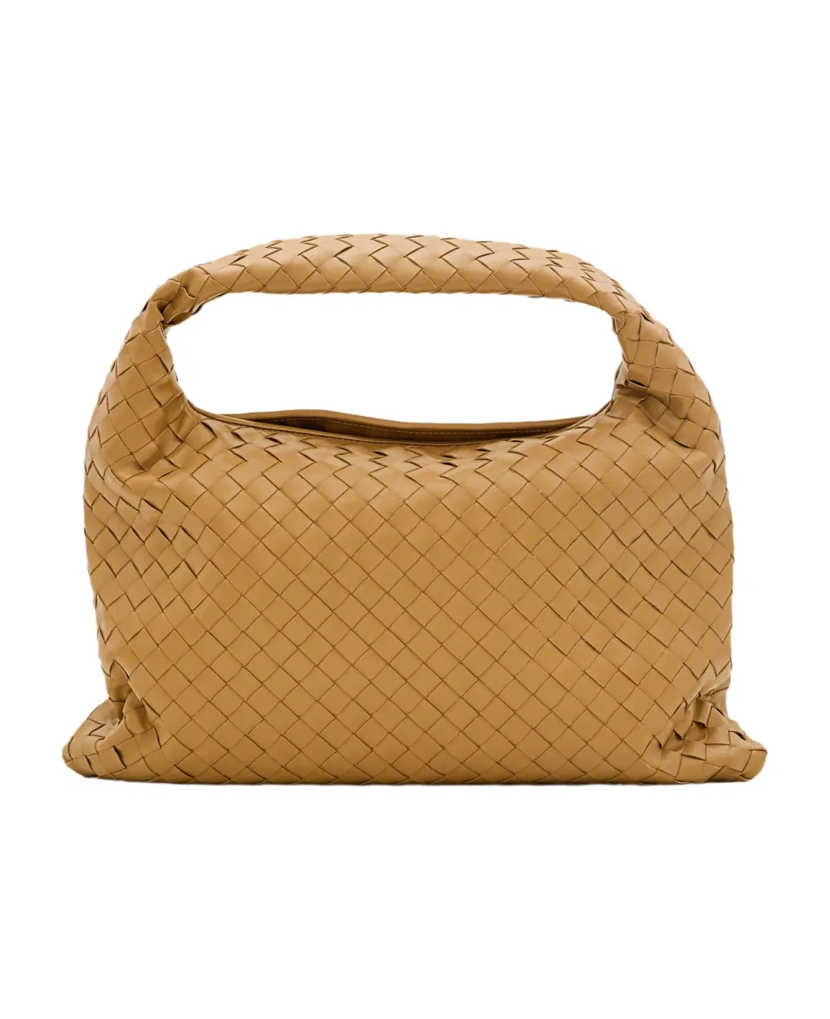 Bottega Veneta Hop Dark Praline M Brass Leather Tote Ba