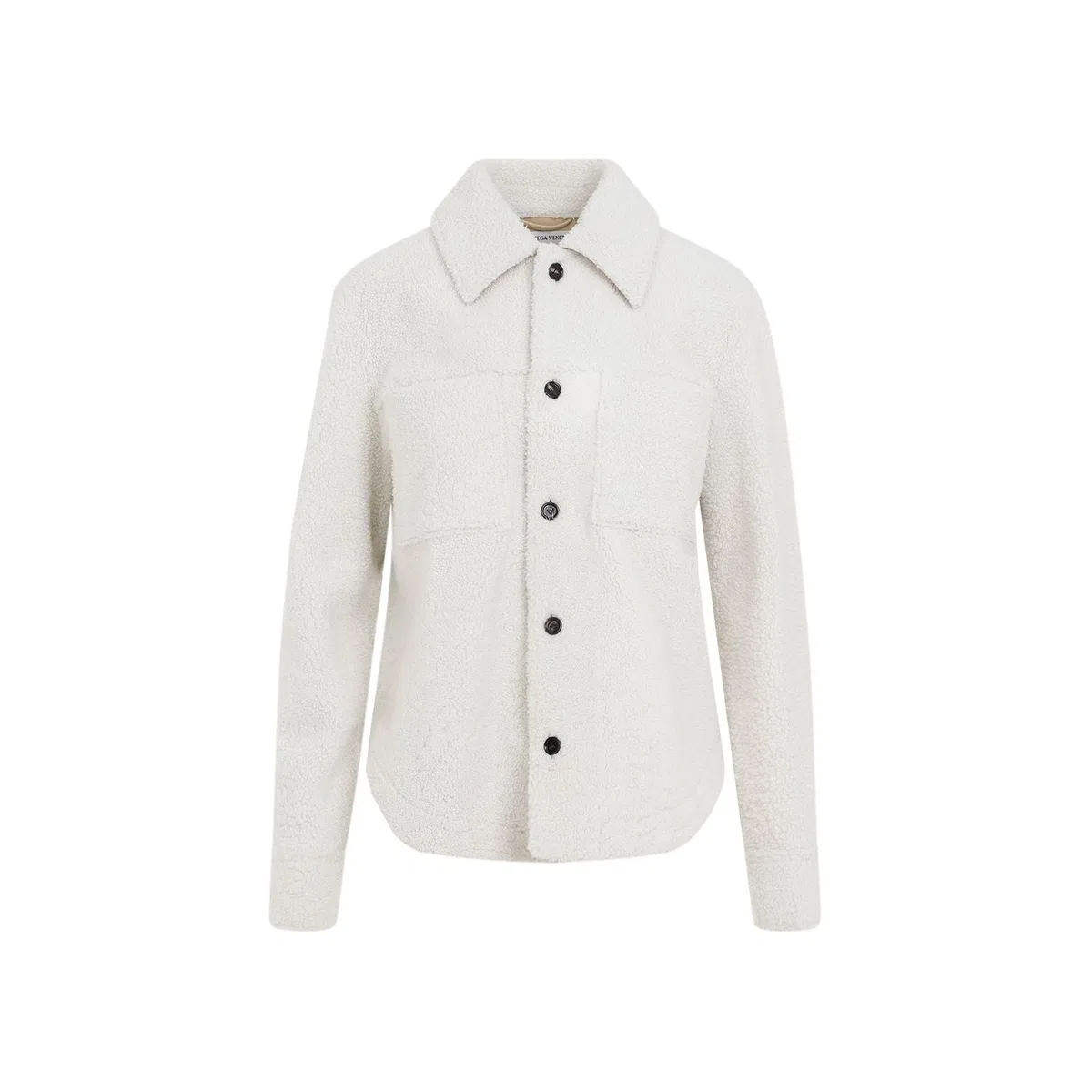 Bottega Veneta Chalk Shearling Oversize Shirt