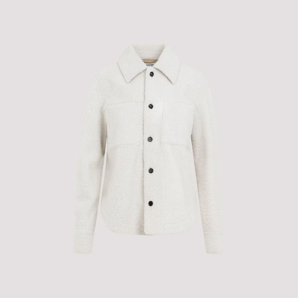 Bottega Veneta Chalk Shearling Oversize Shirt