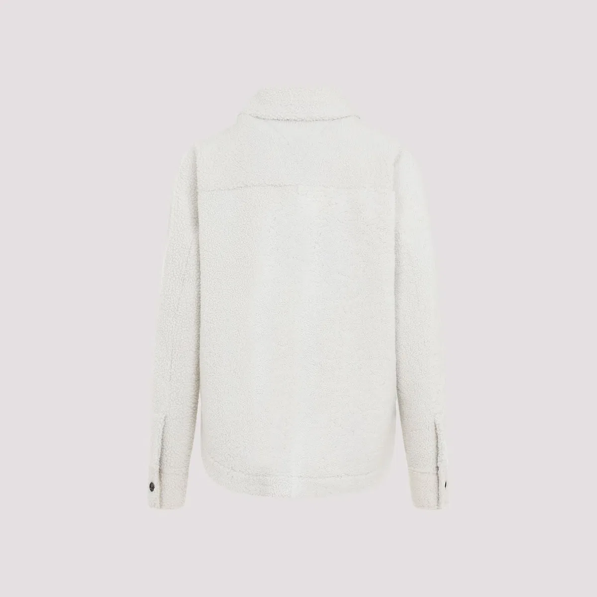 Bottega Veneta Chalk Shearling Oversize Shirt