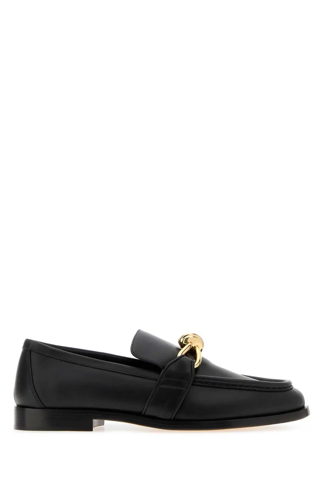 Bottega Veneta Black Leather Astaire Loafers