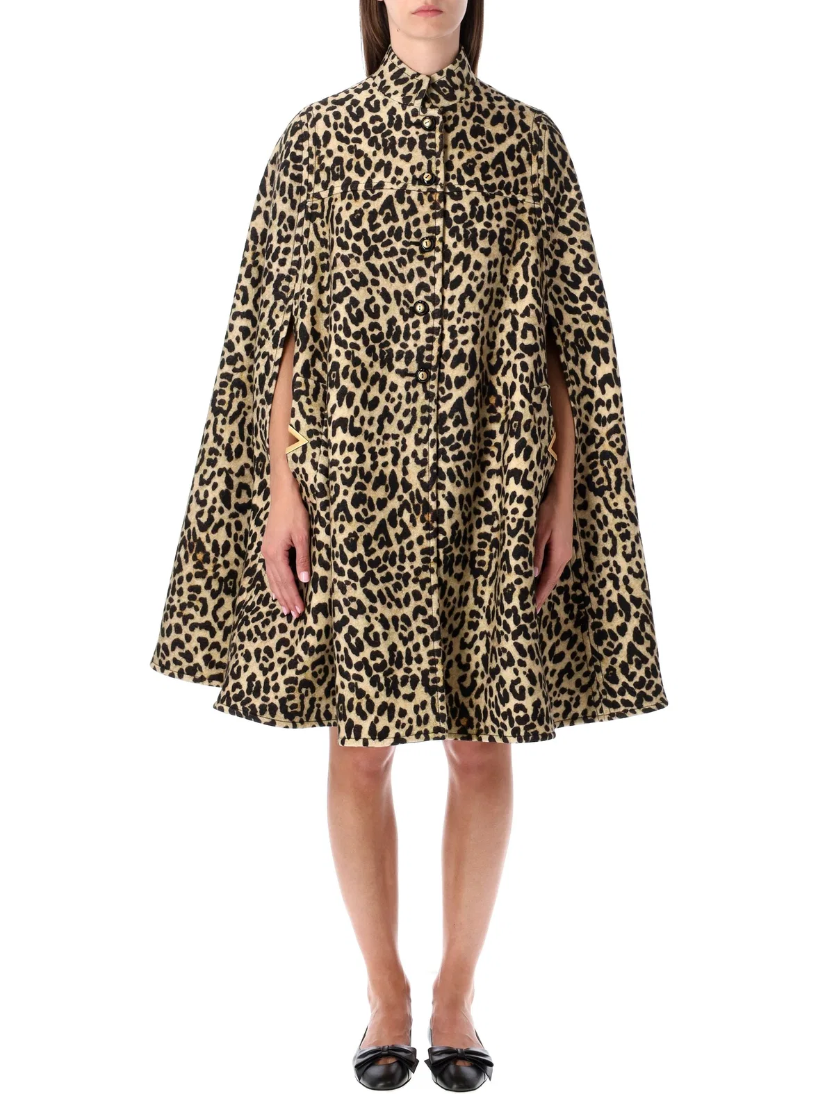 Valentino Animalprint Wool Cape