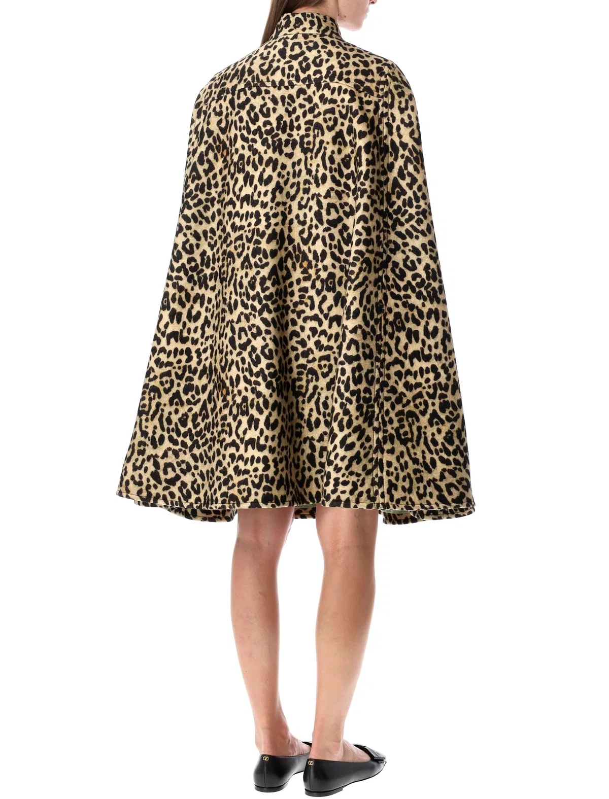 Valentino Animalprint Wool Cape