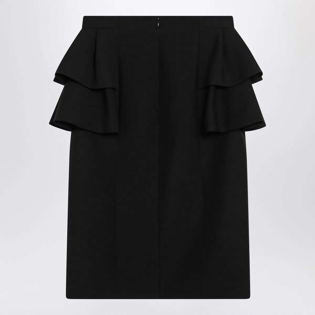 Valentino Black Skirt With Ruffles On The Sides