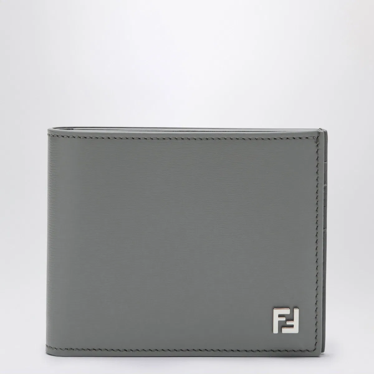 Fendi Light Grey Squared Ff Bifold Wallet
