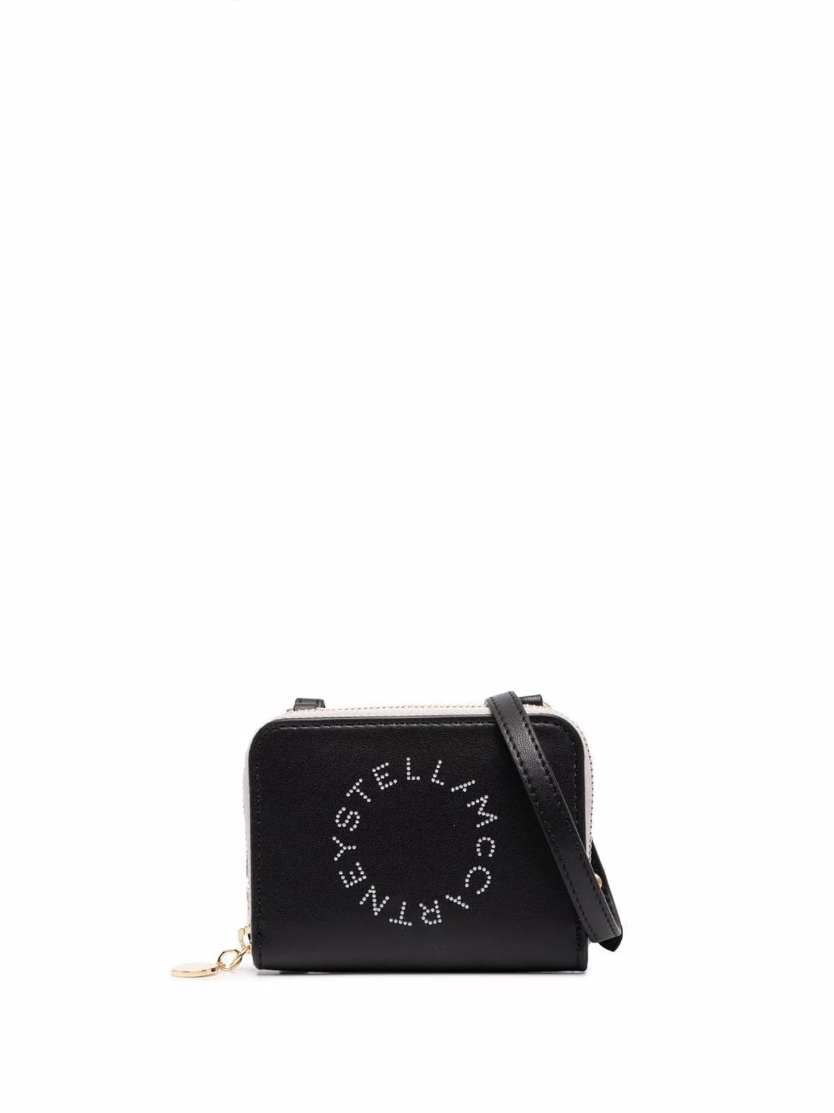 Stella Mccartney Black Polyurethane Card Holder
