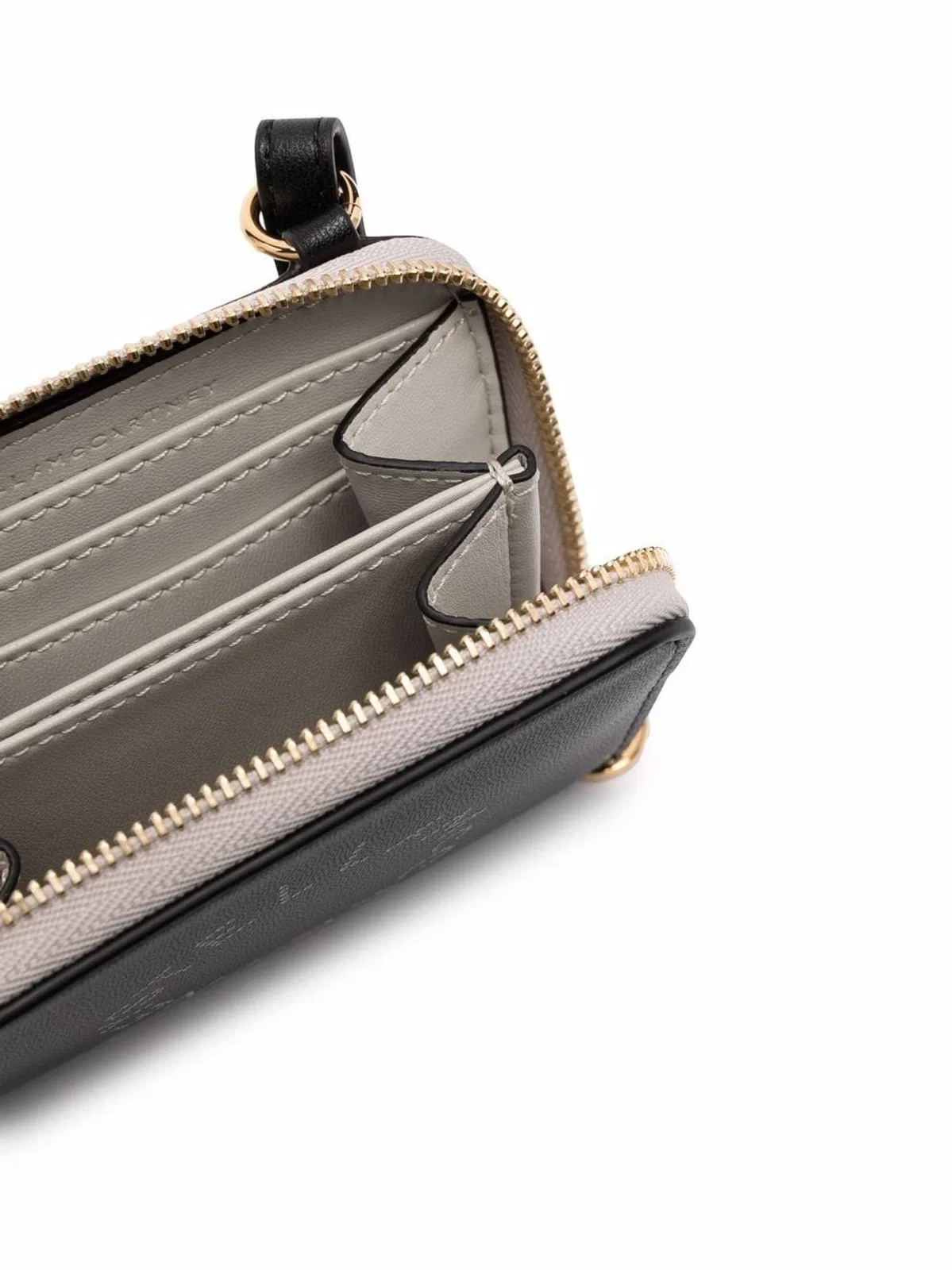Stella Mccartney Black Polyurethane Card Holder