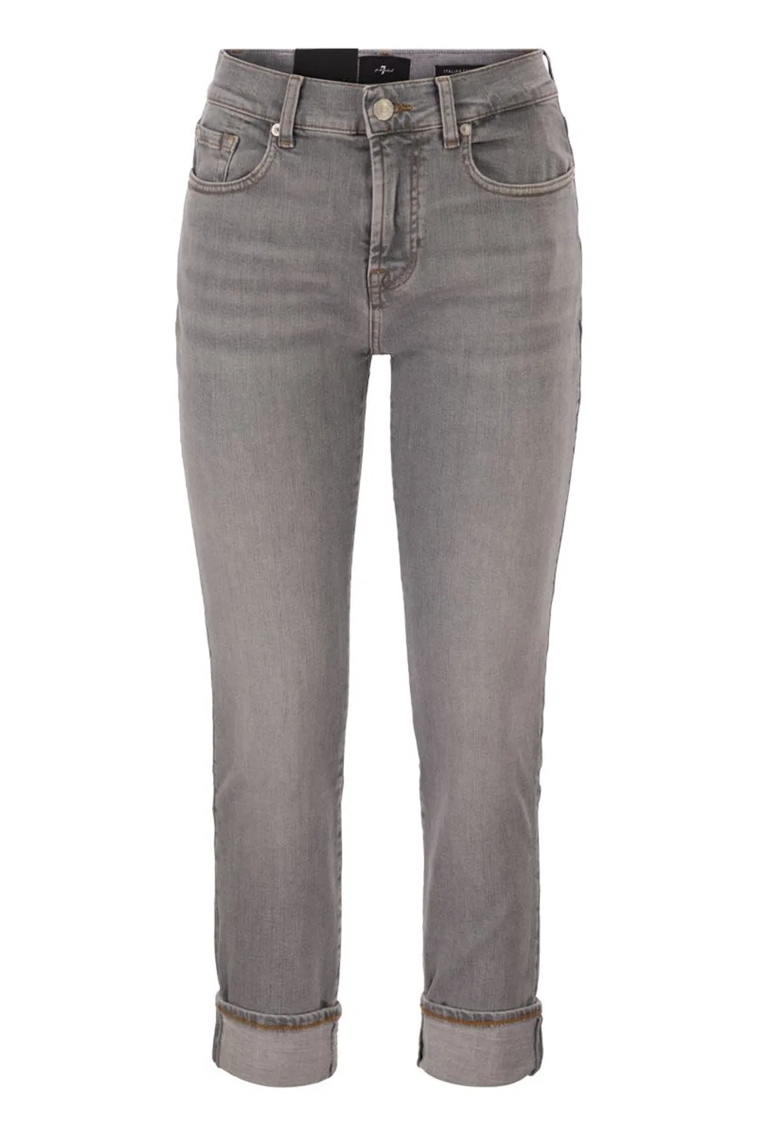 7 For All Mankind Relaxed Skinny Cropped Slim Illusion Str