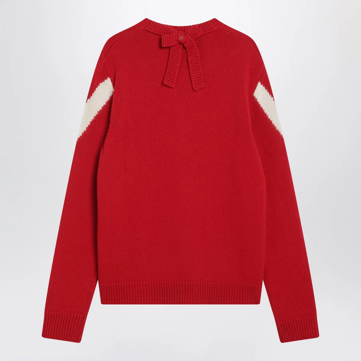 Valentino Red Sweater With Vlogo On Bow