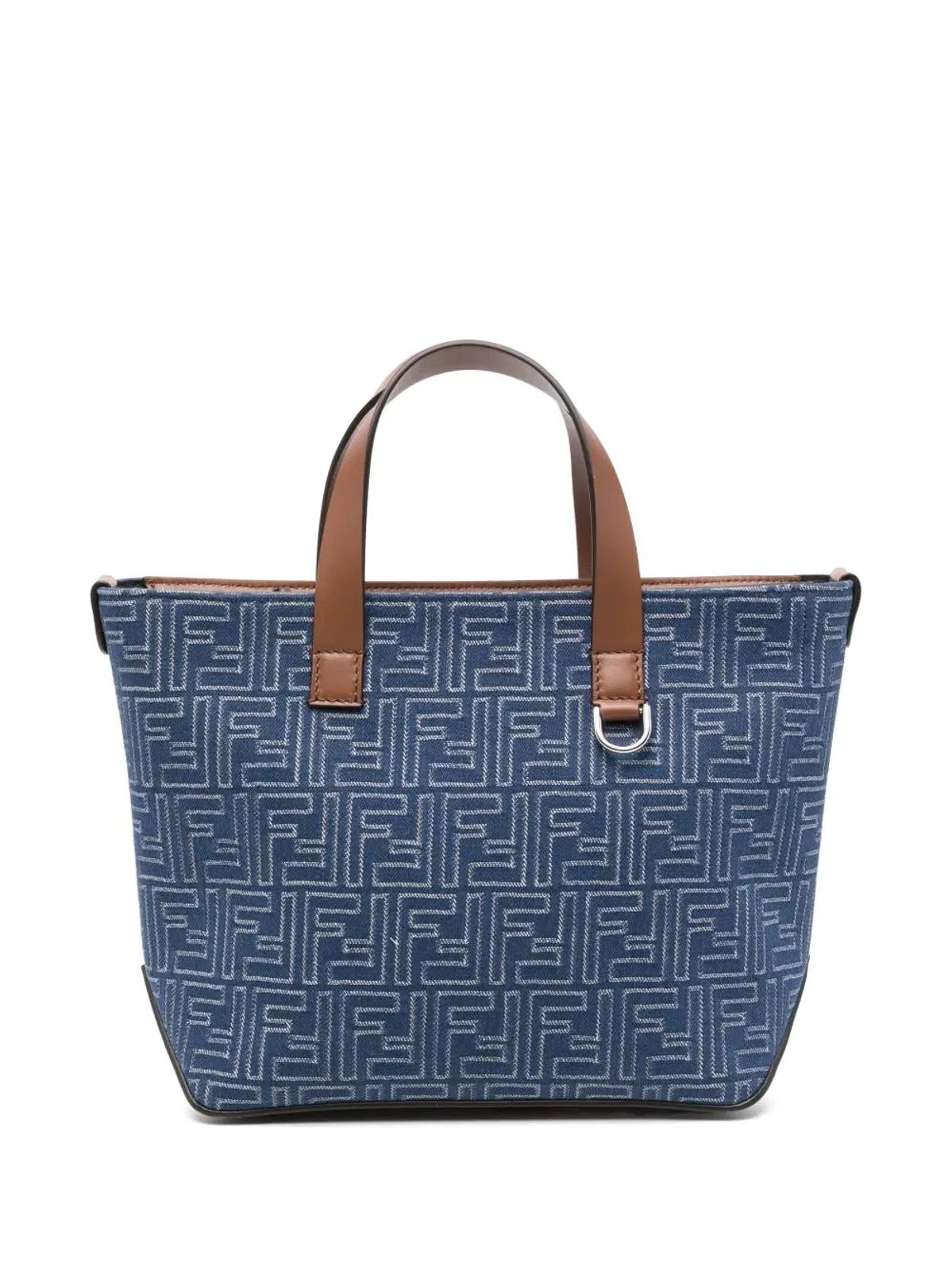 Fendi Canvas And Leather Shopping Bag