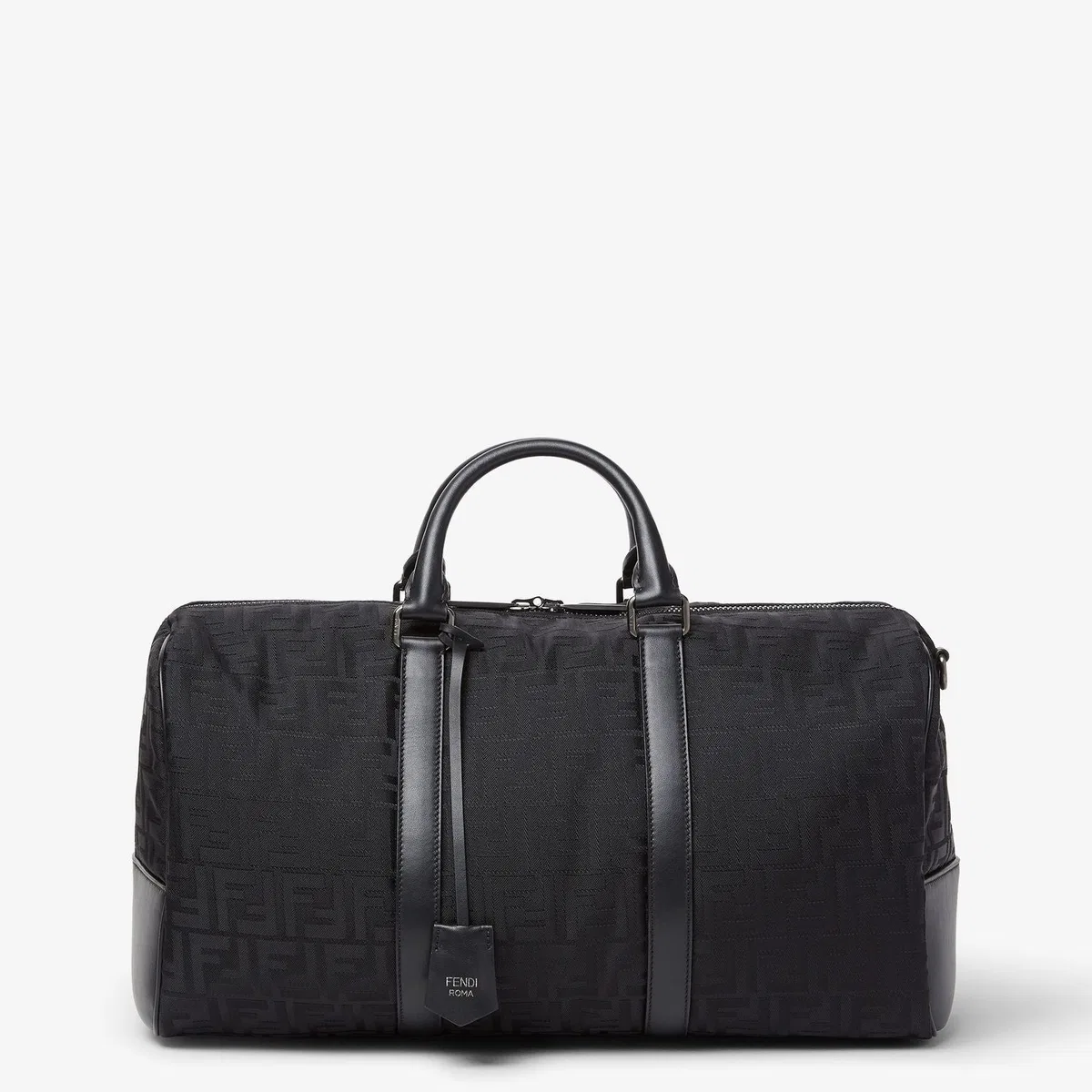 Fendi Black Leather And Fabric