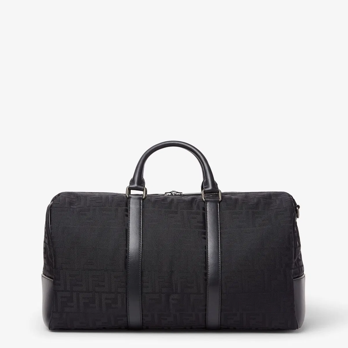Fendi Black Leather And Fabric